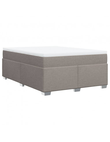 Giroletto a Molle con Materasso Tortora 140x200 cm in Tessuto