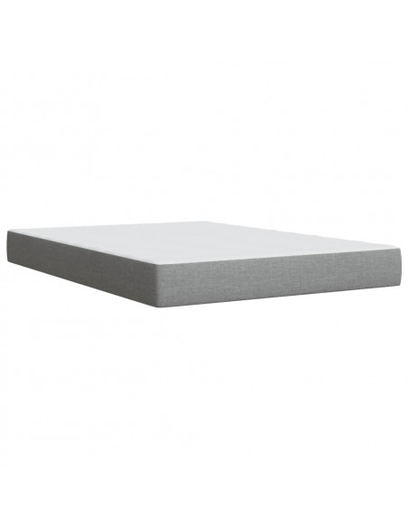Giroletto a Molle con Materasso Grigio Chiaro 160x200cm Tessuto