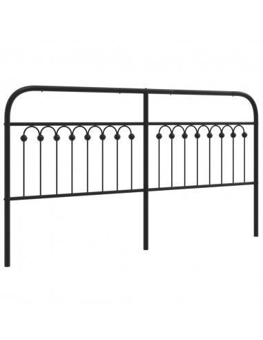 Testiera in Metallo Nero 180 cm