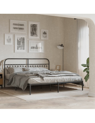 Testiera in Metallo Nero 180 cm