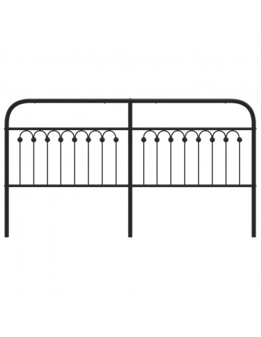 Testiera in Metallo Nero 180 cm