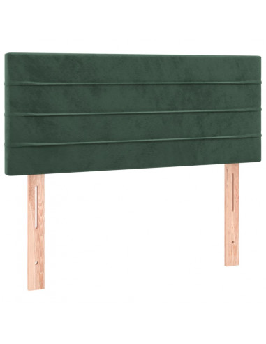 Giroletto a Molle con Materasso Verde Scuro 80x200 cm Velluto