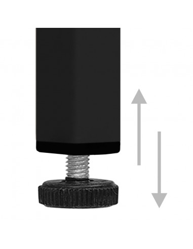Credenza Nera 105x35x70 cm in Acciaio e Vetro Temperato