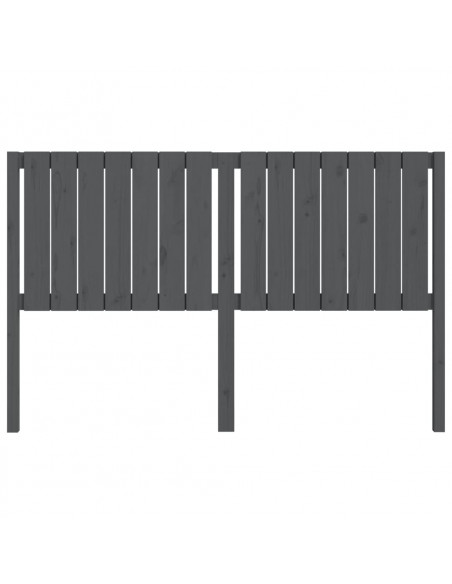 Testiera per Letto Grigia 155,5x4x100 cm Legno Massello di Pino