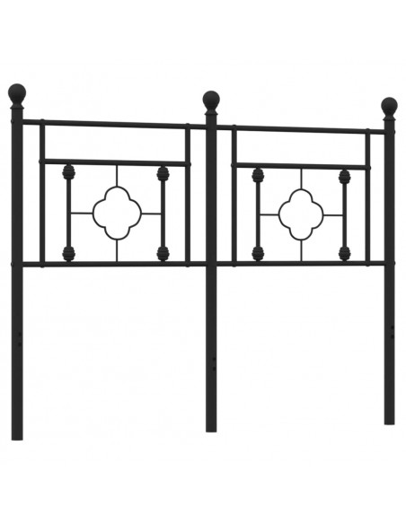 Testiera in Metallo Nero 120 cm