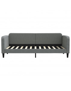 Divano Letto Estraibile Cassetti Grigio Scuro 80x200cm Tessuto 2