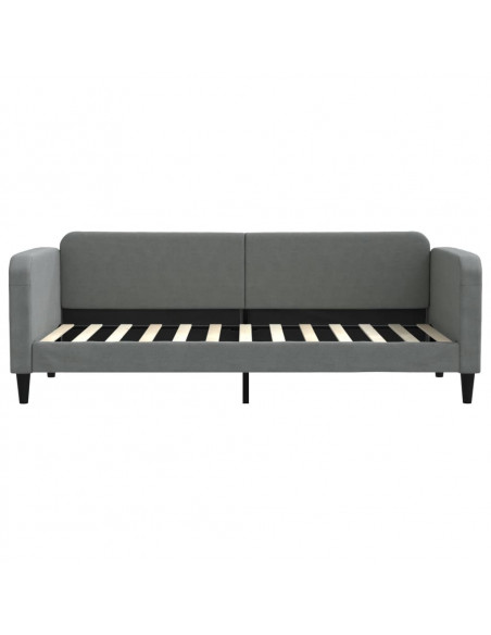 Divano Letto Estraibile Cassetti Grigio Scuro 80x200cm Tessuto