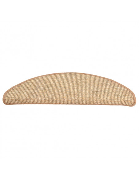 Tappetini Autoadesivi per Scale 15 pz Marrone Chiaro 65x21x4 cm