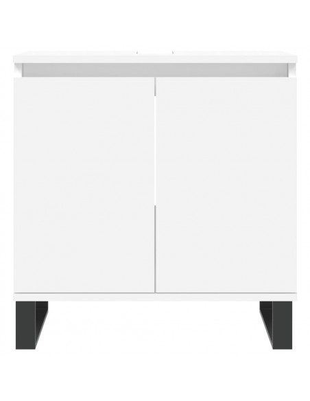 Mobile da Bagno Bianco 58x33x60 cm in Legno Multistrato