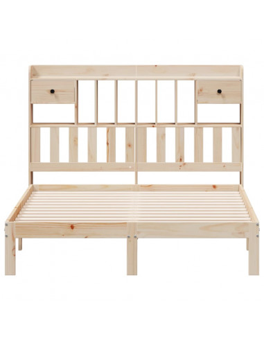 Letto Libreria senza Materasso 160x200 cm in Legno di Pino
