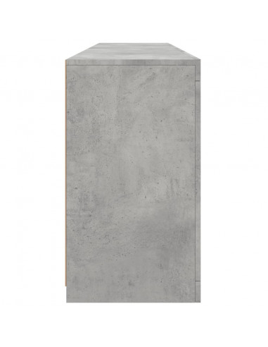 Credenza con Luci LED Grigio Cemento 162x37x67 cm