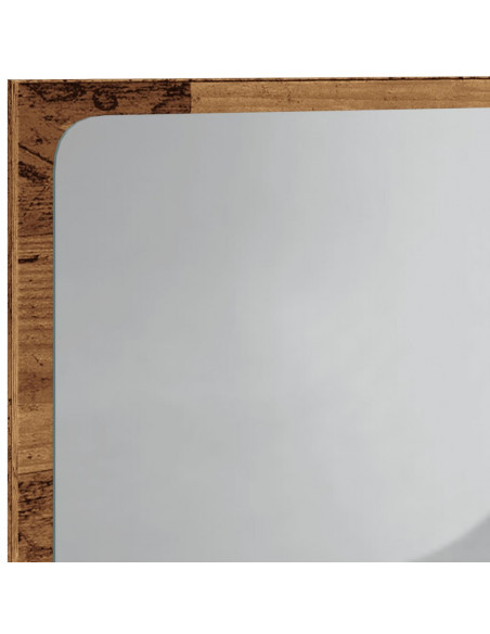 Specchio da Bagno con Luci LED Rovere Artigianale 60x8,5x38 cm
