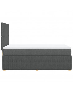 Giroletto a Molle con Materasso Grigio Scuro 90x200 cm Tessuto 2