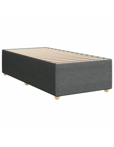 Giroletto a Molle con Materasso Grigio Scuro 90x200 cm Tessuto