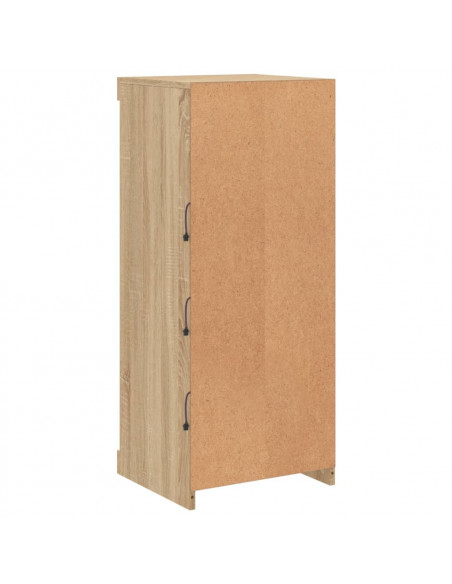 Credenza con Luci LED Rovere Sonoma 41x37x100 cm