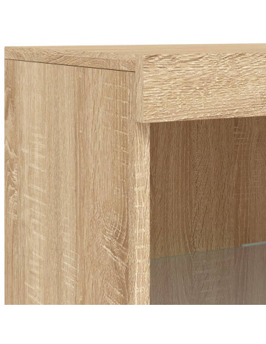 Credenza con Luci LED Rovere Sonoma 41x37x100 cm