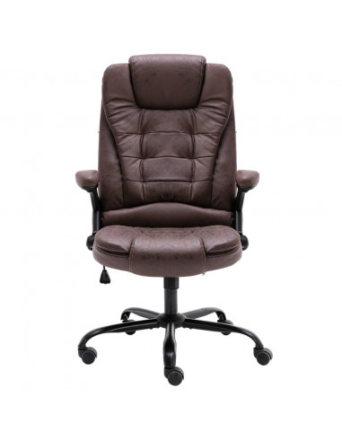Sedia da Ufficio Marrone Scuro in Scamosciato