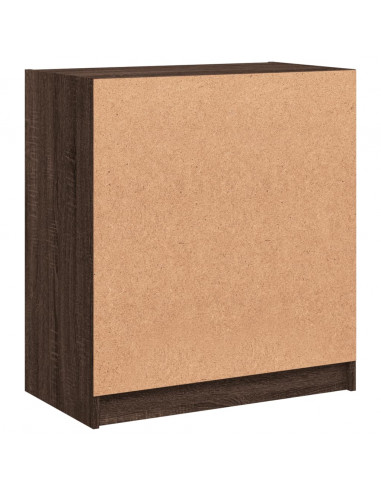 Mobile con Ante in Vetro Rovere Marrone 68x37x75,5 cm