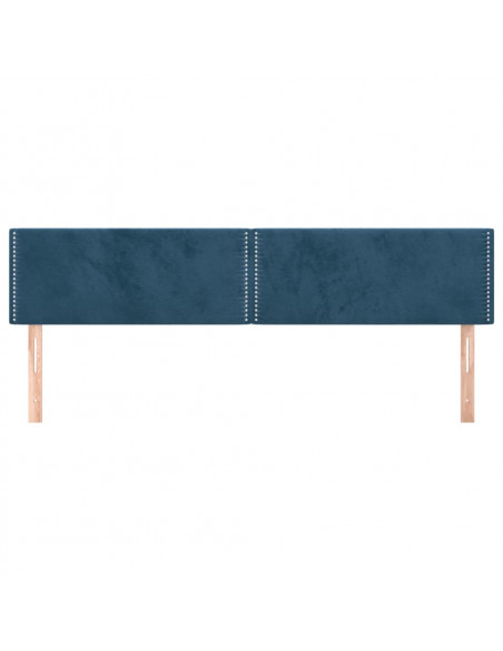 Testiere 2 pz Blu Scuro 100x5x78/88 cm in Velluto