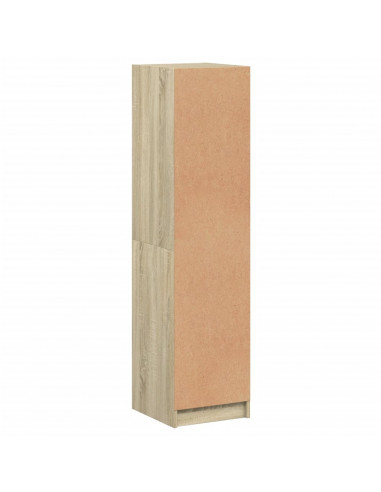 Credenza con Anta in Vetro Rovere Sonoma 35x37x142 cm