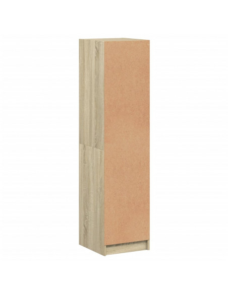 Credenza con Anta in Vetro Rovere Sonoma 35x37x142 cm