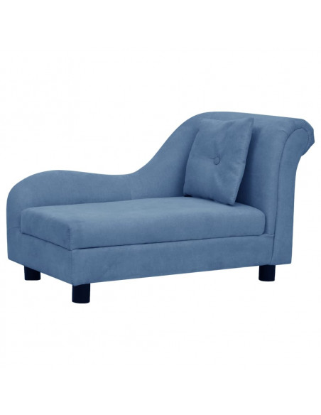 Divano per Cani con Cuscino Blu 83x44x44 cm in Peluche