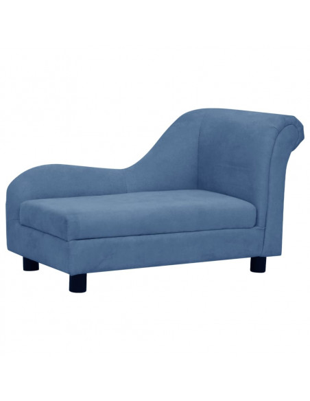 Divano per Cani con Cuscino Blu 83x44x44 cm in Peluche