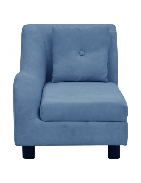 Divano per Cani con Cuscino Blu 83x44x44 cm in Peluche