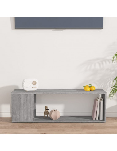 Mobile TV Grigio Sonoma 100x24x32 cm in Legno Multistrato
