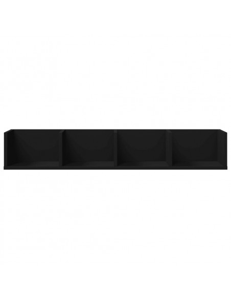Armadietto a Muro Nero 99x18x16,5 cm in Legno Multistrato