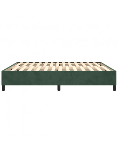 Giroletto a Molle Verde Scuro 160x200 cm in Velluto