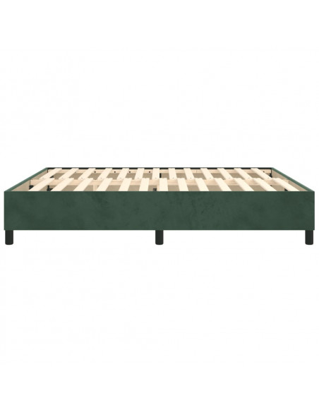 Giroletto a Molle Verde Scuro 160x200 cm in Velluto