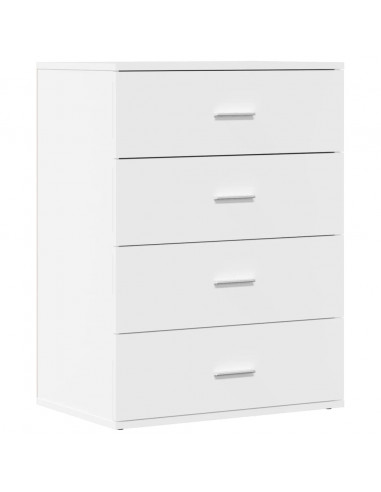 Credenze 2 pz Bianche 60x39x80 cm in Legno Multistrato