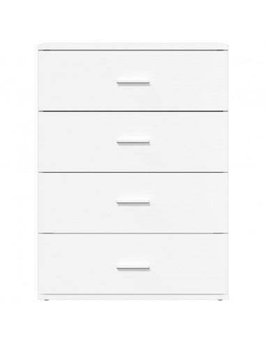 Credenze 2 pz Bianche 60x39x80 cm in Legno Multistrato