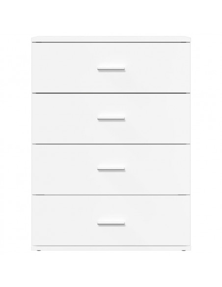 Credenze 2 pz Bianche 60x39x80 cm in Legno Multistrato