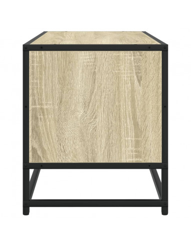 Mobile TV Rovere Sonoma 80x34,5x40 cm Legno Multistrato Metallo