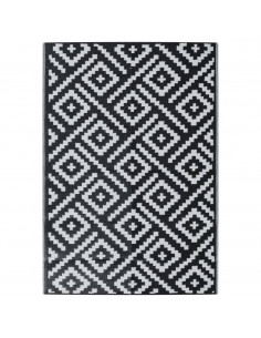 Tappeto da Esterni Bianco e Nero 160x230 cm in PP 2