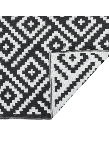 Tappeto da Esterni Bianco e Nero 160x230 cm in PP