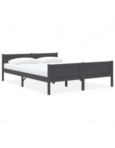 Giroletto Grigio in Legno Massello di Pino 140x200 cm 2