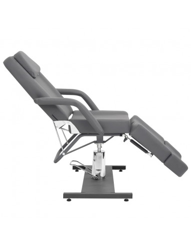 Poltrona da Estetista in Similpelle Grigia 180x62x78 cm
