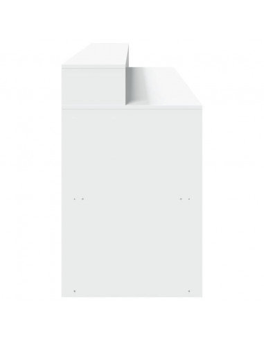 Scrivania con Luci LED Bianca 200x55x91 cm in Truciolato