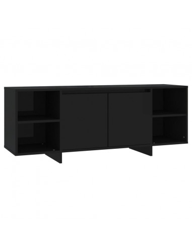 Mobile Porta TV Nero 130x35x50 cm in Truciolato