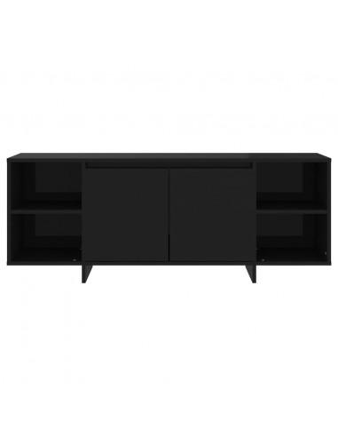 Mobile Porta TV Nero 130x35x50 cm in Truciolato