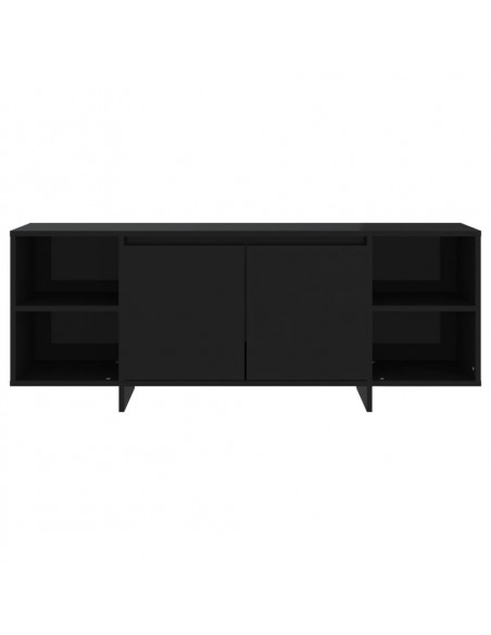 Mobile Porta TV Nero 130x35x50 cm in Truciolato