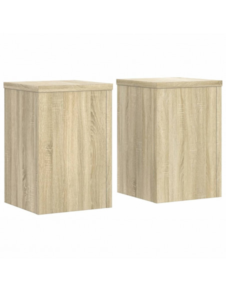 Supporti per Piante 2 pz Rovere 25x25x35 cm in Multistrato