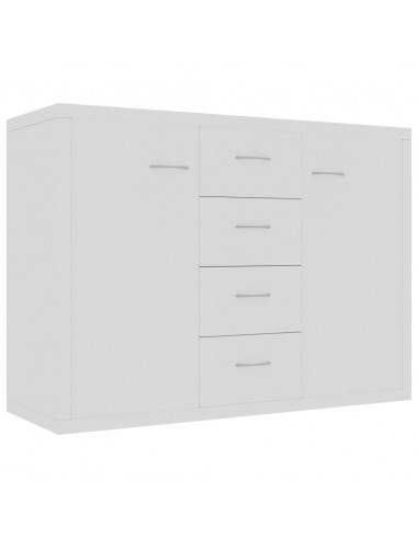 Credenza Bianca 88x30x65 cm in Legno Multistrato