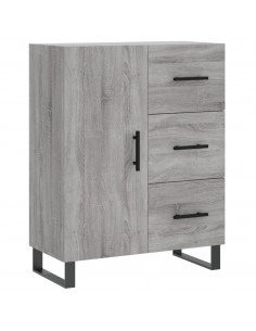 Credenza Grigio Sonoma 69,5x34x180 cm in Legno Multistrato 2