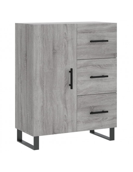 Credenza Grigio Sonoma 69,5x34x180 cm in Legno Multistrato
