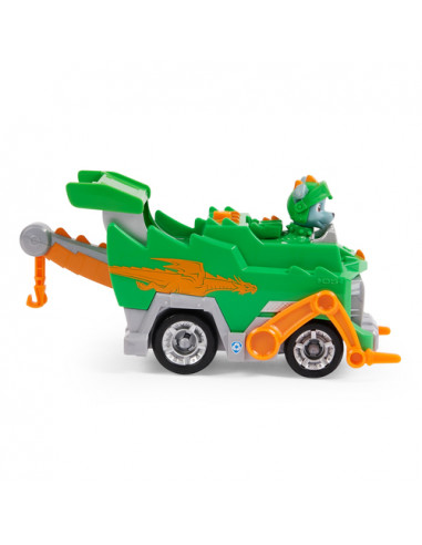 PAW Patrol | Veicolo Rescue Knights di Rocky | Camion per la Raccolta di rifiuti riciclabili con Personaggio Giochi Bambini dai 