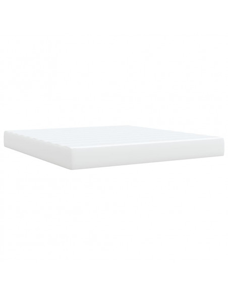Giroletto a Molle con Materasso Bianco 180x200 cm in Similpelle